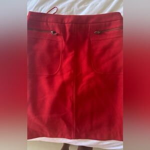J. McLaughlin Vibrant Red Skirt size 4